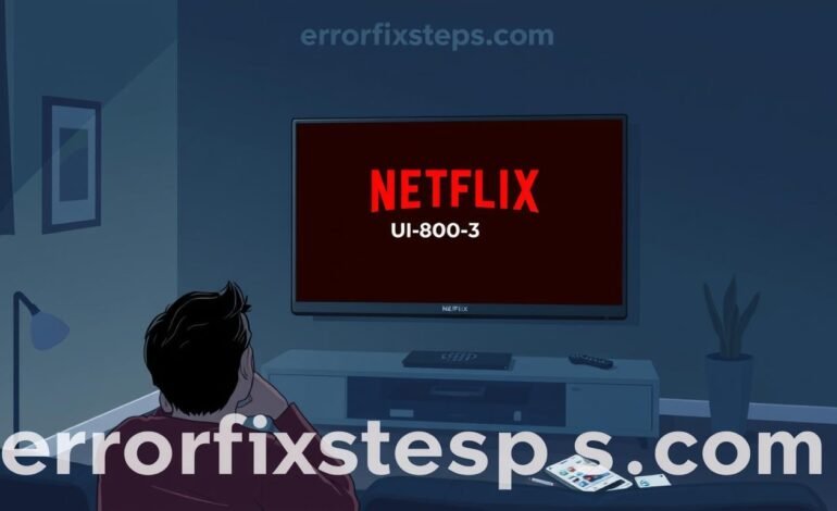 Fix Netflix Error Code UI-800-3 – Easy Solutions