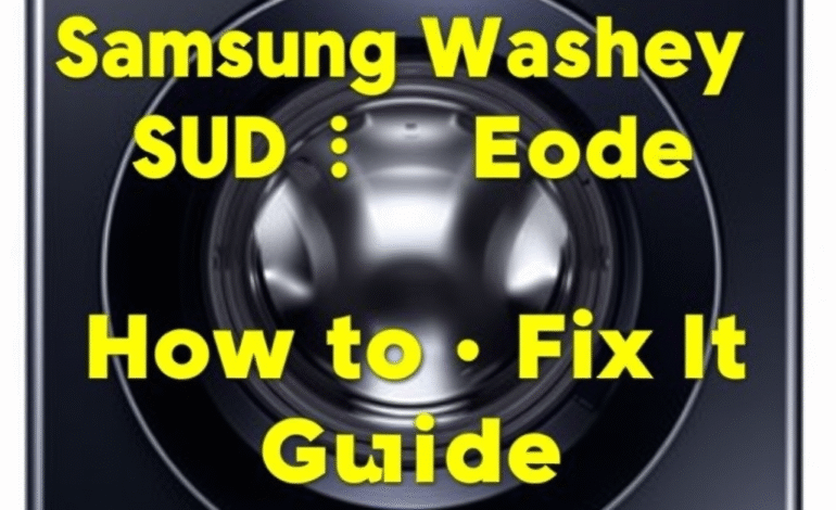 Samsung Washer SUD Error Code: How to Fix It (Simple Guide 2025)