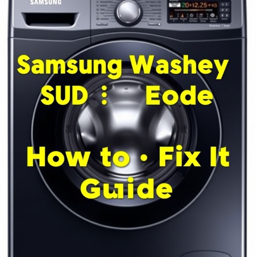 Samsung Washer SUD Error Code: How to Fix It (Simple Guide 2025)